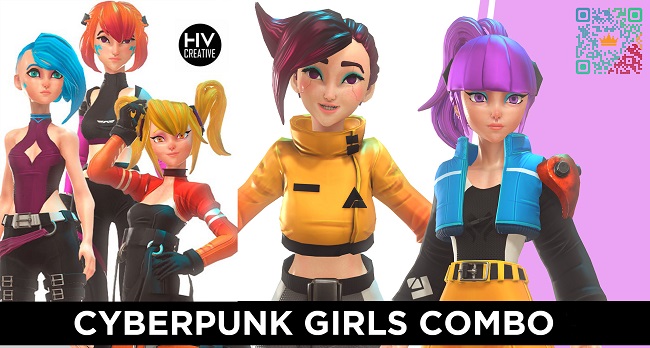 Cyberpunk Girls Combo