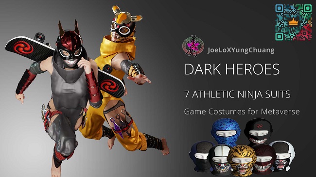 Dark Heroes - 7 Athletic Ninja Costumes