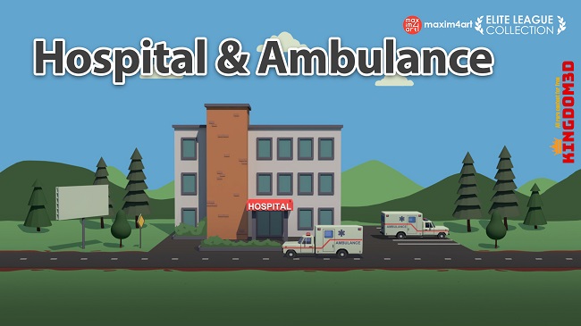 Hospital and ambulance