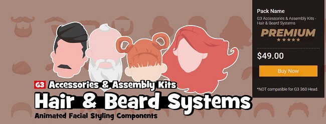 G3 Assemble Kits-Hair & Beard Systems