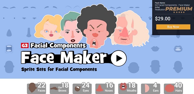 G3 Facial Components - Face Maker