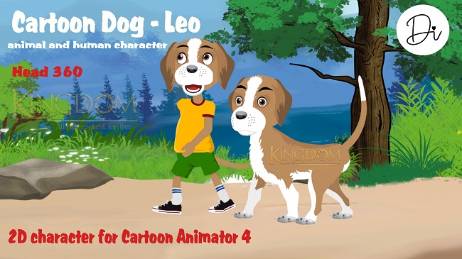 Cartoon dog LEO
