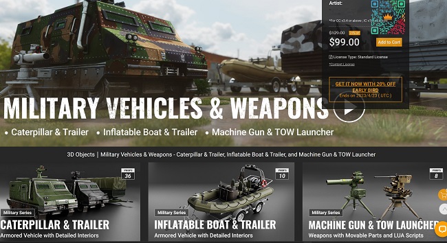 Military Vehicles & Weapons Combo