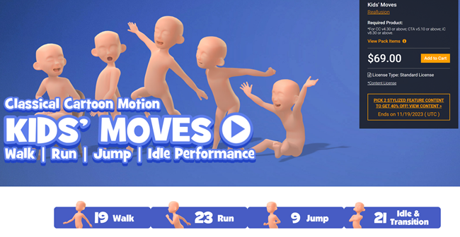 Classical Cartoon Motion: Kids' Moves