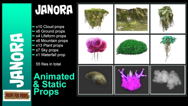 Animated & Static Props: Janora