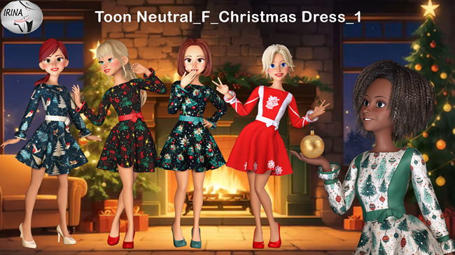 Toon Neutral_F_Christmas Dress_1