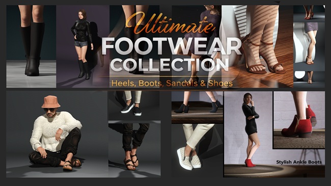 Ultimate Footwear Collection &ndash; PBR 3D Asset Pack