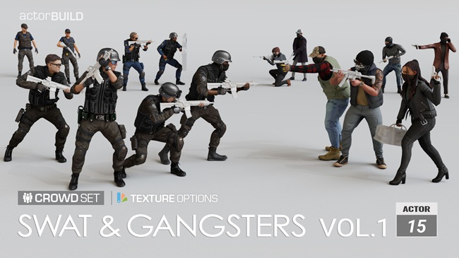 SWAT & Gangsters &ndash; Crowd Set &ndash; Vol. 1