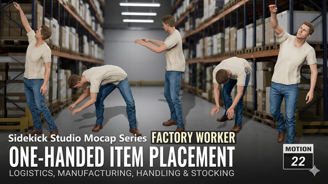 Factory Worker - One-Handed Item Placement